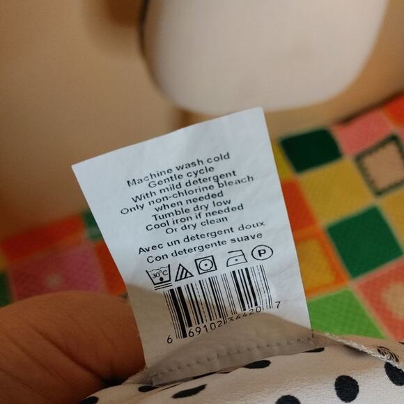 Two Hearts Maternity Size Small Maternity Short Dress Polka Dot White Black Tuni - Picture 13 of 14